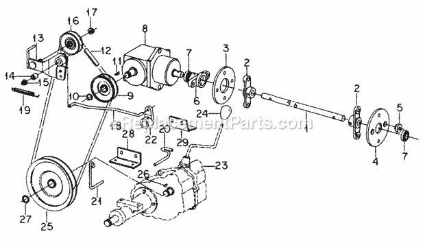 Clutch & Controls-582 Special Diagram and Parts List for 1604 2050598U, 144-582-399, 145-582-399, 142-582-3 Cub Cadet Lawn Tractor